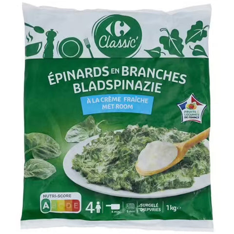 SPINACH WITH CREAM 1KG (#120083)
