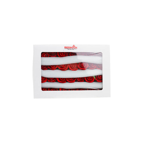 GUMPASTE FLOWER- RED MKKD 28PCS 4X4CM (#50189)