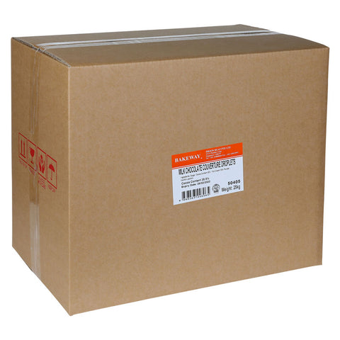 MILK CHOCOLATE COUVERTURE DROPLETS 25KG (#50405)