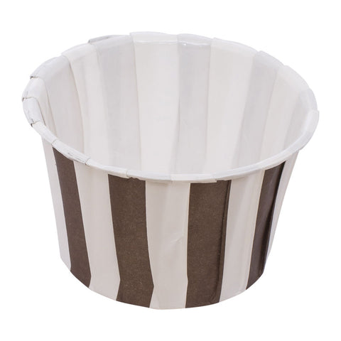 SOUFFLE BAKING CASE BROWN STRIP 44X35MM 100PCS (#53361)