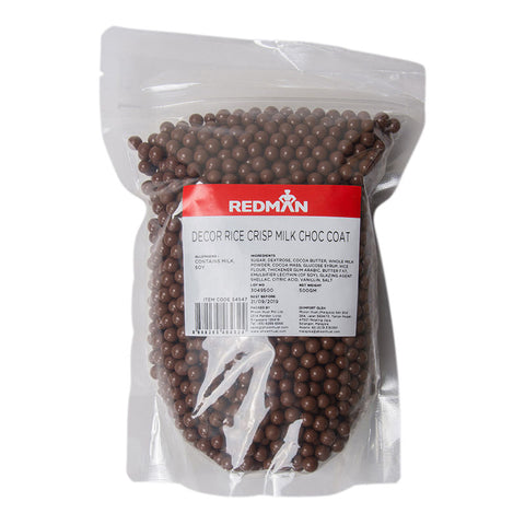 MILK CHOCOLATE COATED RICE CRISP 500G (#54547)