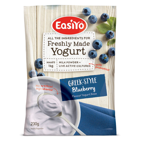 GREEK BLUEBERRIES YOGHURT POWDER 230G (#55592)