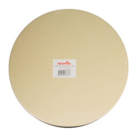 CAKEBOARD 10" ROUND/GOLD 5PCS (#56345)