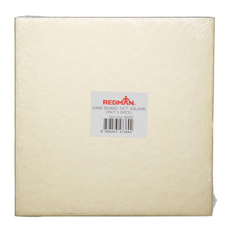 CAKEBOARD 7" SQUARE/GOLD 5PCS (#56347)