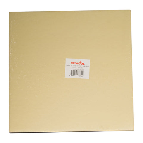 CAKEBOARD 10" SQUARE/GOLD 5PCS (#56350)