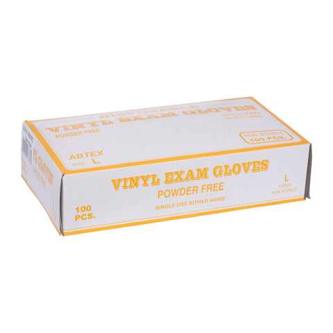 VINYL (POWDER FREE) GLOVES L 100PC (#57036)