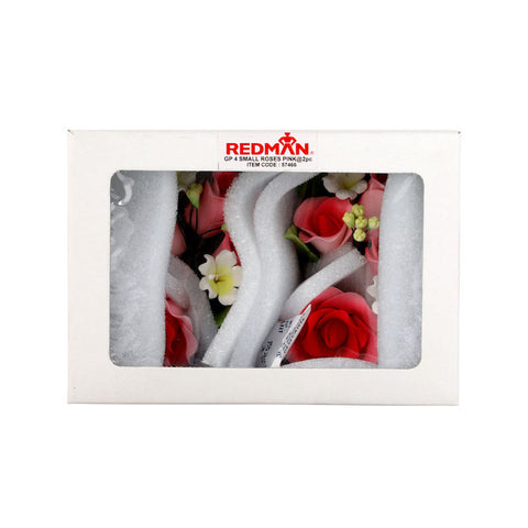 PINK SMALL ROSES GUM PASTE FLOWERS 9X12CM (#57466)