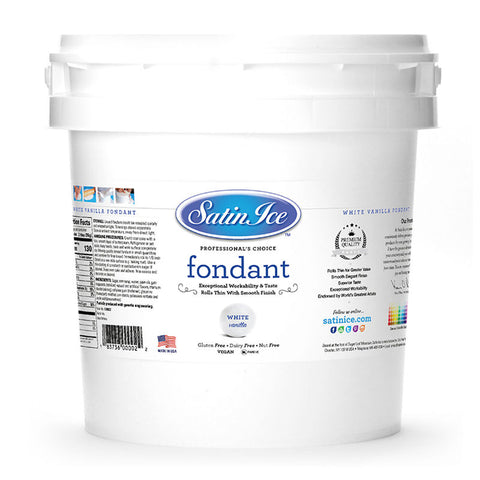 WHITE ROLLED FONDANT VANILIA 10KG (#58419)