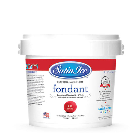 RED ROLLED FONDANT VANILLA 2.5KG (#58429)