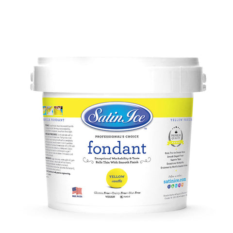 YELLOW ROLLED FONDANT VANILLA 2.5KG (#58435)