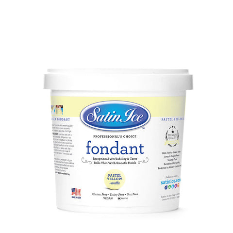 PASTEL YELLOW FONDANT VANILLA 0.91KG (#58446)