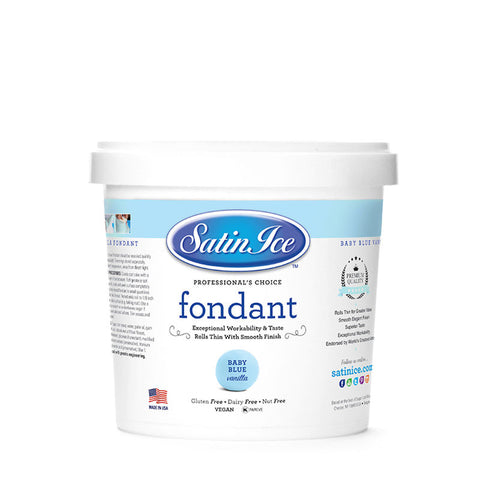BABY BLUE ROLLED FONDANT VANILLA 0.91KG (#58450)