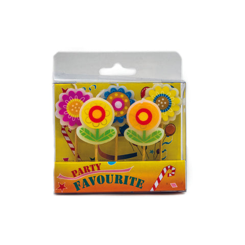 CANDLE TOOTHPICK-FLOWER 5PCS (#58539)