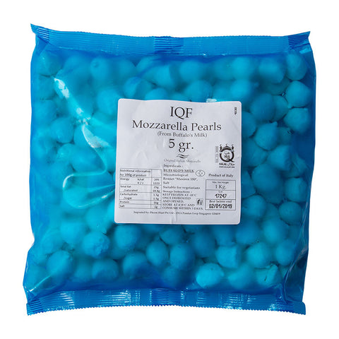 IQF 5G PEARLS BUFFALO MOZZARELLA 1KG (#58620)