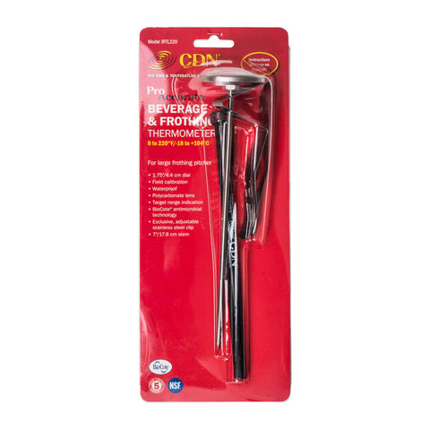 BEVERAGE & FROTHING THERMOMETER (-18°C+104°C) (#60323)