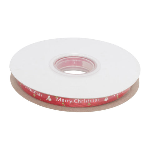 RIBBON XMAS GREETING (RED) 9MMX25M (#60391)