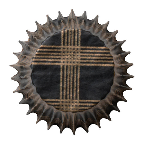 GREASEPROOF BAKING CASE 75MM BLACK/GOLD 500PCS (#62065)