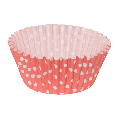 GREASEPROOF BAKING CASE 115MM PINK POLKA DOTS 500PC (#62080)