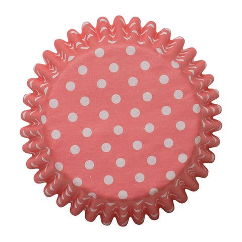 GREASEPROOF BAKING CASE 115MM PINK POLKA DOTS 500PC (#62080)