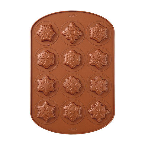 12-CAVITY SNOKWFLAKE COOKIE SILICONE TRAY 2105-2502 (#65269)