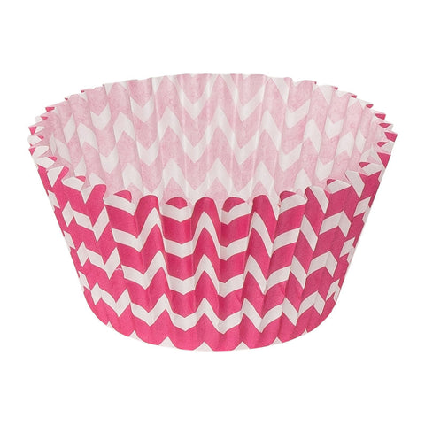 GREASEPROOF BAKING CASE 85MM MAGENTA CHEVRON (#65725)