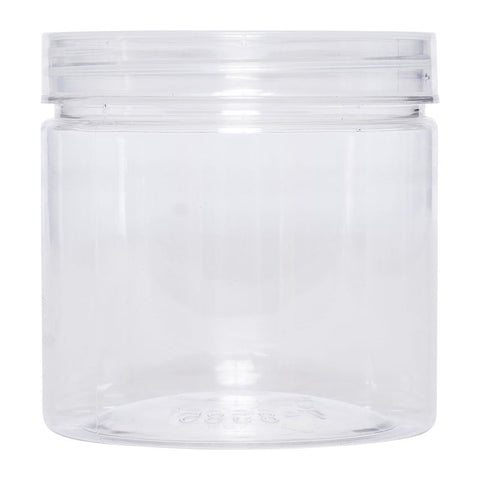 ROUND PET CONTAINER WITH TRANSPARENT CAP 420ML (#66581)