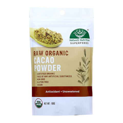 RAW ORGANIC CACAO POWDER 100G (#67196)