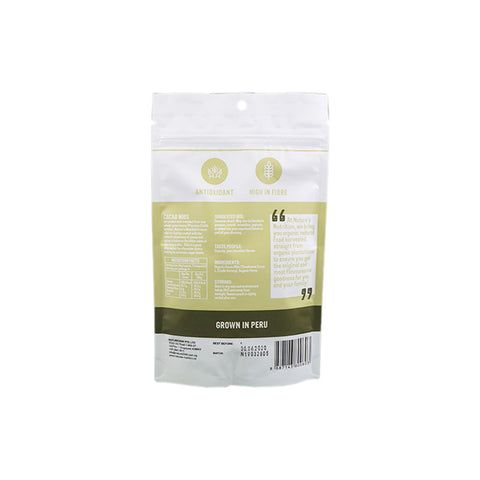 RAW ORGANIC CACAO NIBS SWEETENED WITH YACON SYRUP 100G (#67197)