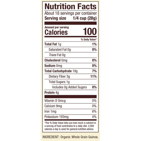 GLUTEN FREE ORGANIC QUINOA FLOUR 18OZ (#68061)