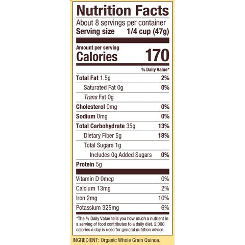 QUINOA RED GRAIN ORGANIC 13OZ (#68063)