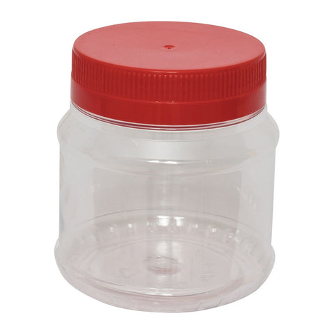 ROUND PET BOTTLE RED CAP 750ML 4017 (#8091)