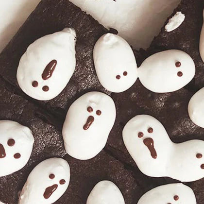 Ghost Marshmallow Brownie