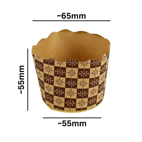 MUFFIN CUPCAKE BAKING CASE KRAFT BROWN 100PC (#100008)