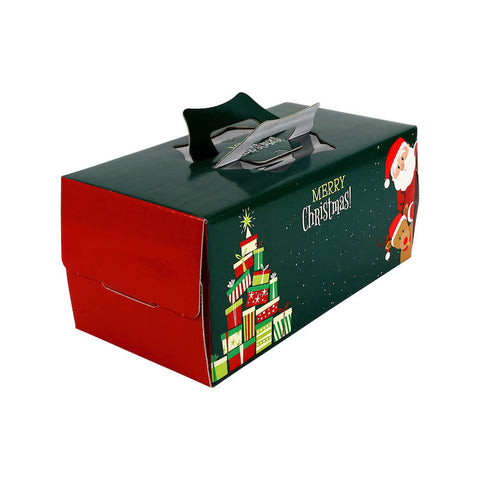 LOG CAKE BOX 10"X6"X6"H /XMAS GIFT TREE (#100353)