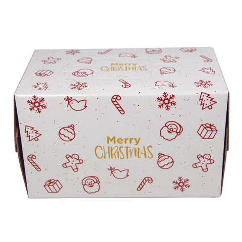 LOG CAKE BOX 10"X6"X6"H /XMAS PARTY (#100354)