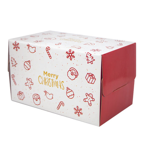 LOG CAKE BOX 10"X6"X6"H /XMAS PARTY (#100354)