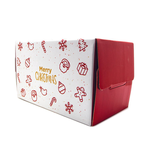 LOG CAKE BOX 13.375X7X5.875"H/XMAS PARTY (#100372)