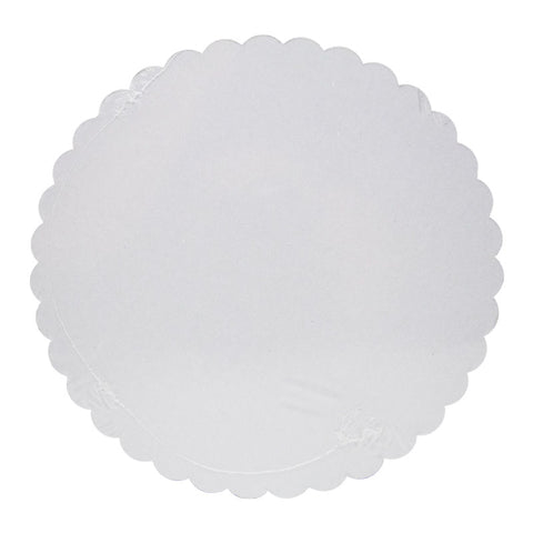 CAKE BOARD 8" ROUND WAVY PINK 5PCS (#100447)