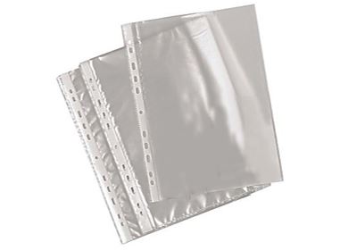 100 CLEAR PUNCHED POCKETS A4 (#126221)