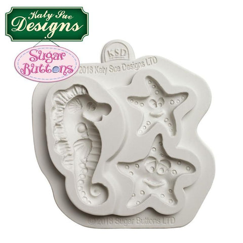 STARFISH & SEAHORSE SILICONE MOULD CSB033 (#100675)