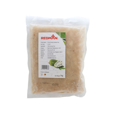 FROZEN SOURSOP SEEDLESS PULP 1KG (#101297)