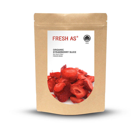 FREEZE DRIED STRAWBERRY SLICE ORGANIC 22G (#101478)