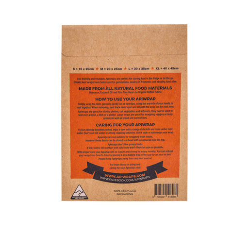 REUSABLE BEESWAX CELERY WRAP EXTRA LARGE 40CMX45CM (#101556)