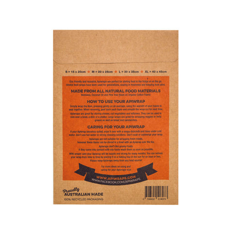 REUSABLE BEESWAX CHEESE LOVERS PACK OF 3PC 1 MEDIUM: 20CMX25CM AND 2SMALL: 15CMX20CM (#101557)