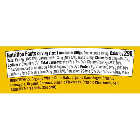 GF OG OATMEAL CUP-PINEAPPLE COCONUT (#101710)