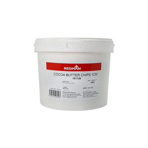 COCOA BUTTER CHIPS 1CM 3KG (#101726)