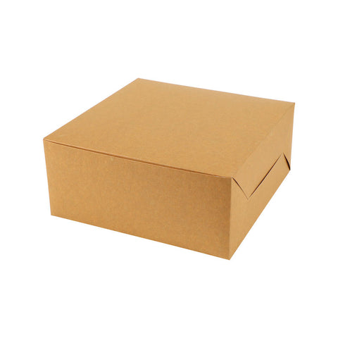UNCOATED KRAFT CAKE BOX 8X8X4" 5PC (#101784)