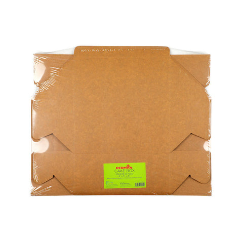 UNCOATED KRAFT CAKE BOX 9X9X4" 5PC (#101785)
