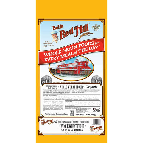 ORG WHOLE WHEAT FLOUR/BOB'S R M 50LB (#101893)