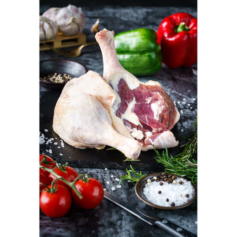 FRZ DUCK WHOLE LEG B'IN S/ON 200-300G/VD (#102138)